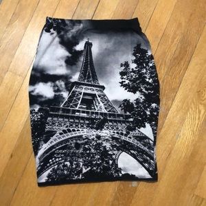 Eiffel Tower Pencil Skirt